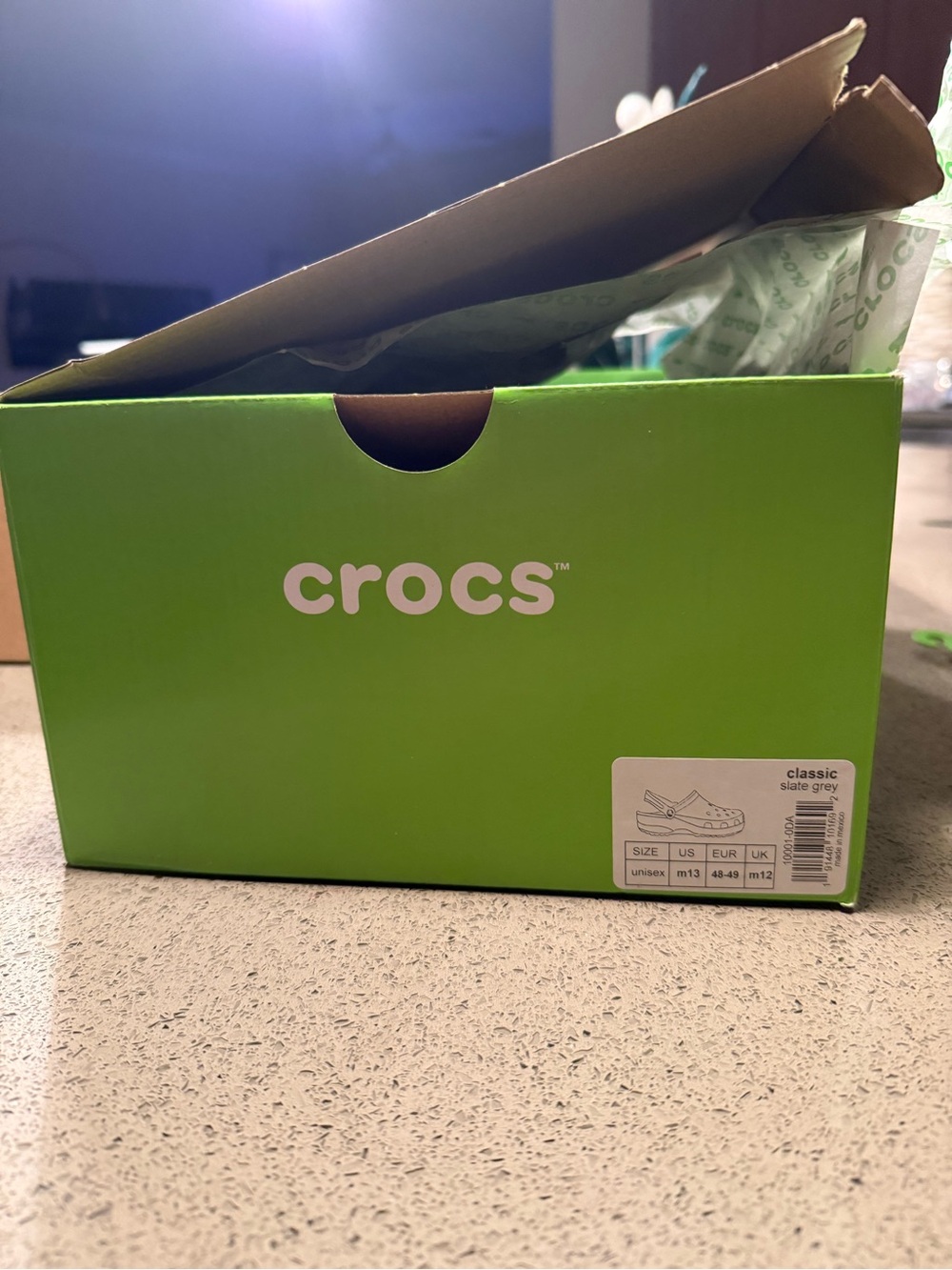 CROCS Mens Classic Clog - Slate Gray NWT - Picture 5 of 6